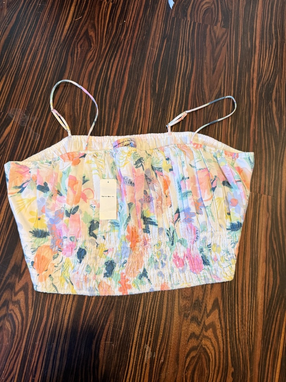 NWT Abercrombie & Fitch floral print crop top